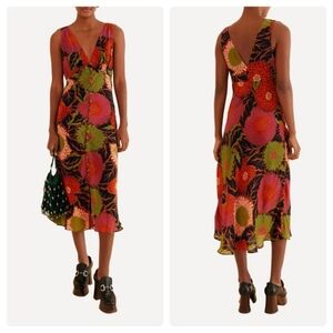 FARM Rio Vintage Garden Sleeveless Midi Dress Size Small